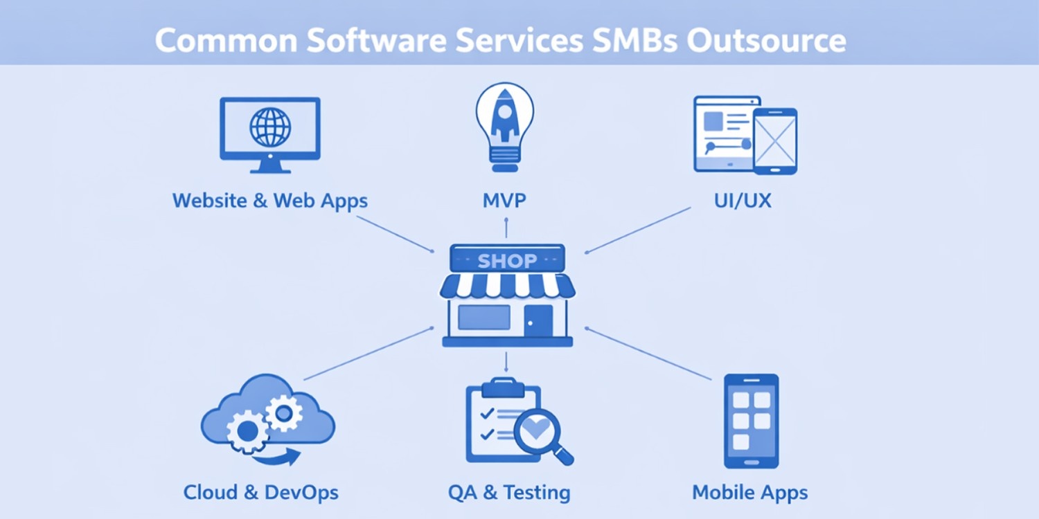 a snapshot of software services SMBs Outsource